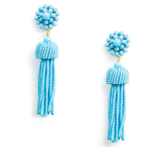 Lisi Lerch Turquoise Tassel Earrings 