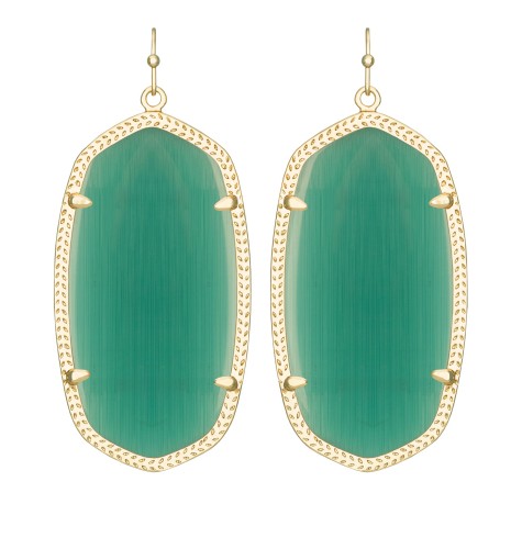 Kendra Scott Emerald Cat Eyes Danielle Earrings 