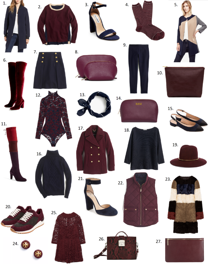 Fall Fashion Favorites: Navy and Burgundy Part 2 – The Extra Stitch